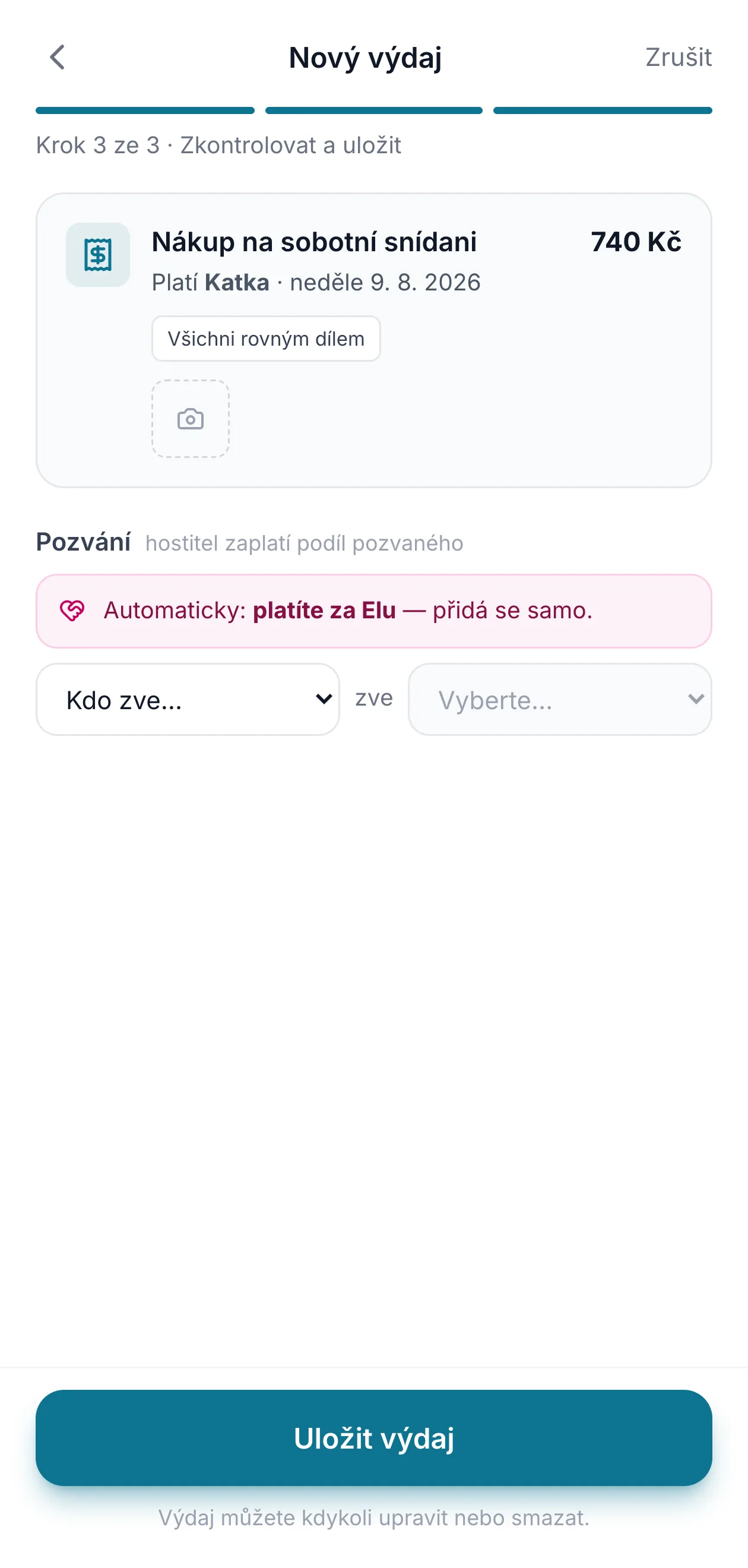 Krok 3: souhrn a pozvání